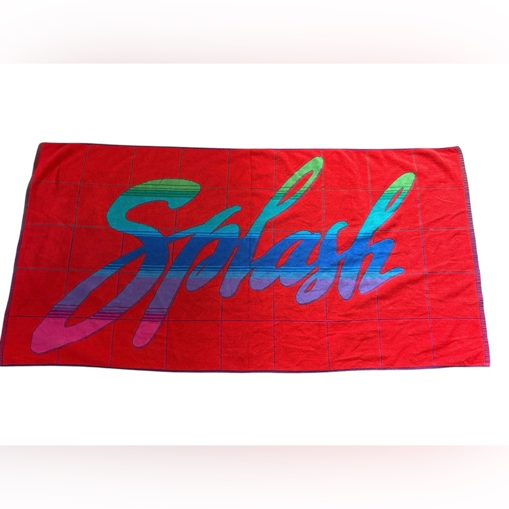 VTG Royal Terry International Cotton Blend SPLASH Beach Towel Brazil 60X30
